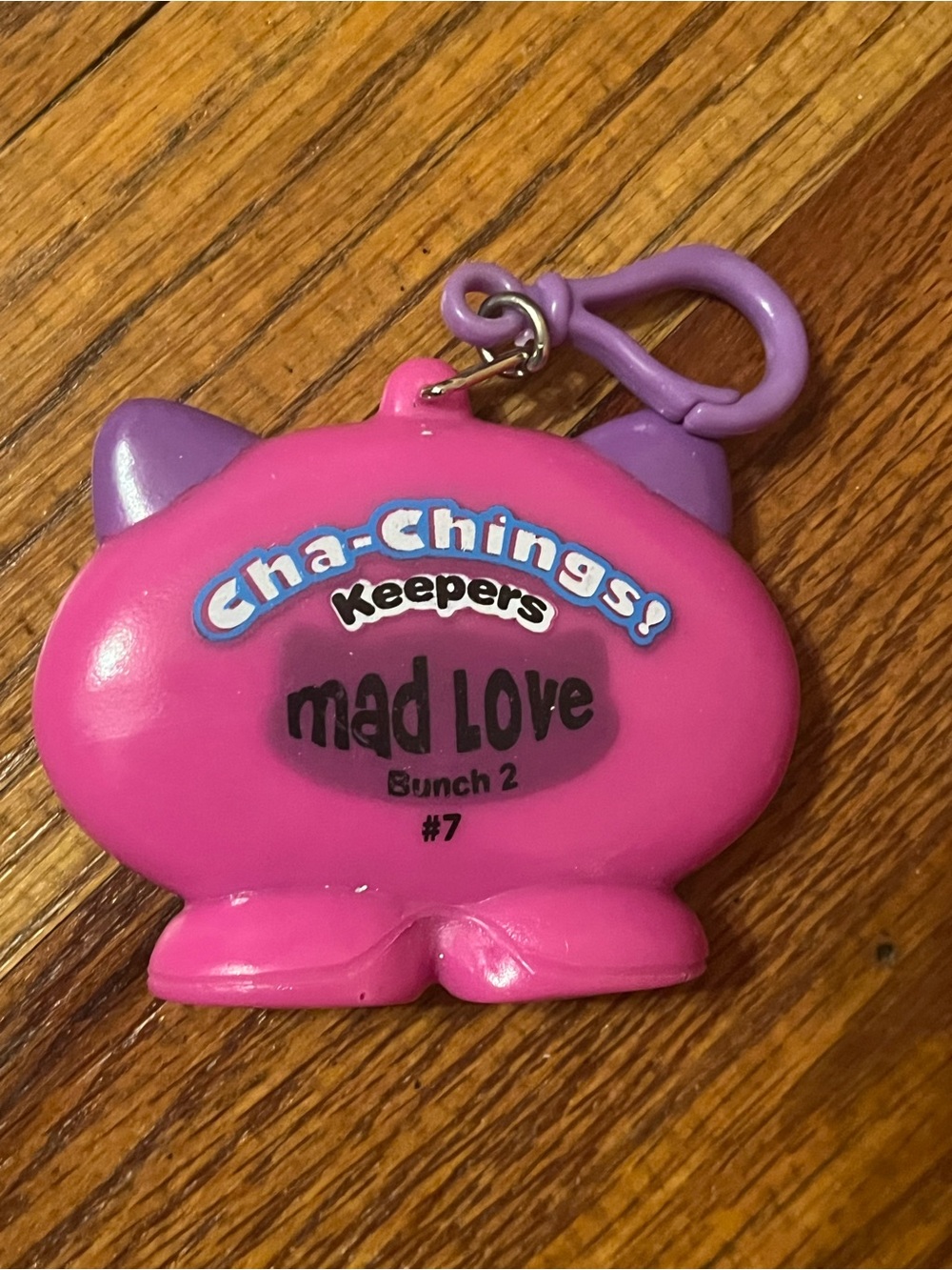 Cha-Cha-Chings! Keepers Mad Love Pink & Purple Keychain